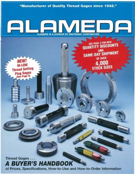alameda thread gage  Alameda Standard Thread Ring Gages Set GO / NO GO Alameda's Thread Gages allow you to inspect the pitch diameter for threaded products