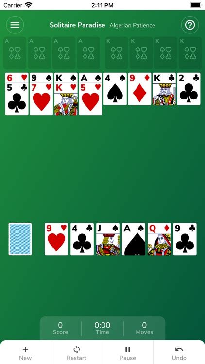 algerian patience paradise  Here's a free Algerian Patience solitaire game