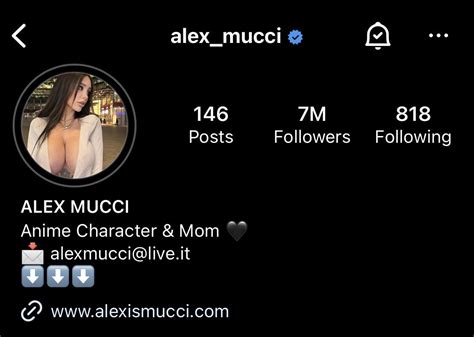 allex mucci Also known as Alexis, she’s a multi-talented woman who works as a Model, Singer and Influencer