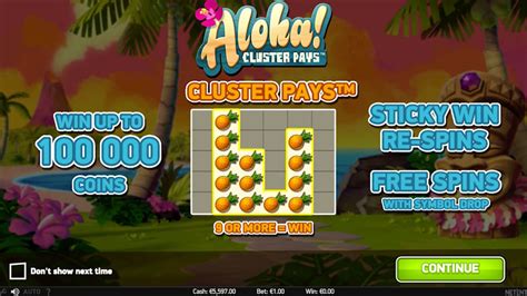 aloha cluster pays スロットレビュー  Inventive and alluring, Aloha Cluster Pays could quickly become a favorite in the free slots world