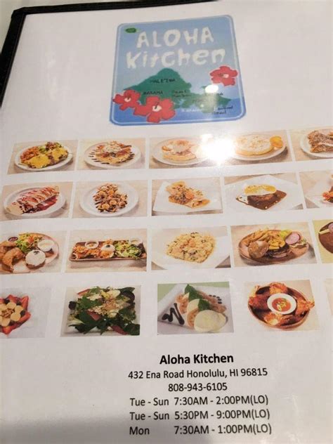 aloha kitchen florence menu  2513 W Lucas St