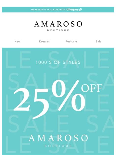 amaroso coupon code  Add to favourites