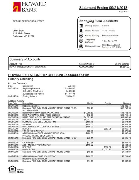 americatab on bank statement Check the balance: Make sure the starting balance on your bank statement matches your records