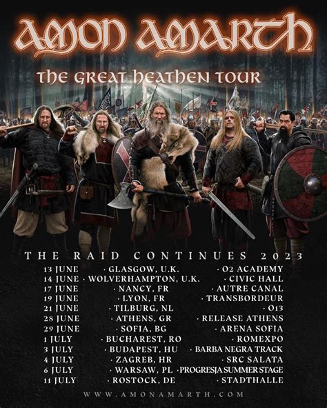 amon amarth 2023 tour Northcote, Victoria, Australia