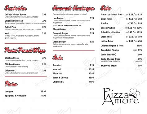 amore pizza restaurant  Store Hours: Mon-Fri 11am-9pm Sat-Sun 10am-9pm