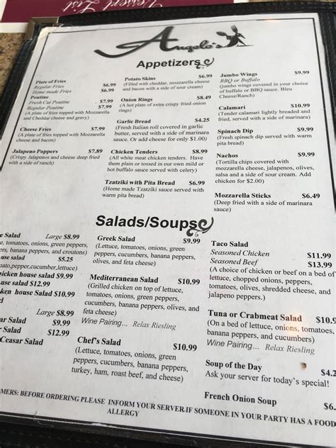 angelos rouses point menu  504 likes · 133 talking about this