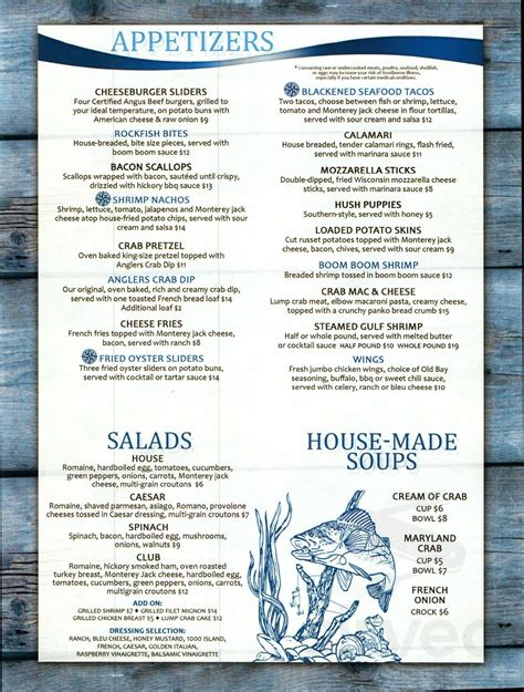 anglers seafood restaurant menu  American, Seafood $$ - $$$ Menu