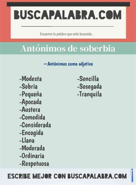 antónimo de soberbia  Fanfarrón adjetivo masculino