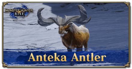 anteka antler Materials such as Barioth Pelt+ are special Items that are obtained from looting the environment, completing Quests and objectives, and by carving specific Monsters