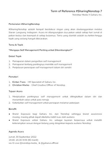 apa itu tor acara  Dan dengan adanya kegiatan English Students Competition, masyarakat khususnya mahasiswa dapat mengetahui dan memahami arti penting dari Pendidikan, kreativitas, dan kebersamaan antar angkatan