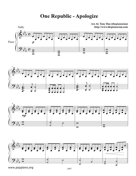 apologise piano chords  Chords 2 