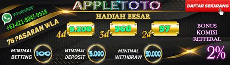 appletoto wap 000, Minimal Withdraw 50