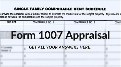 appraisal form 1007 Submit a reconsideration of value