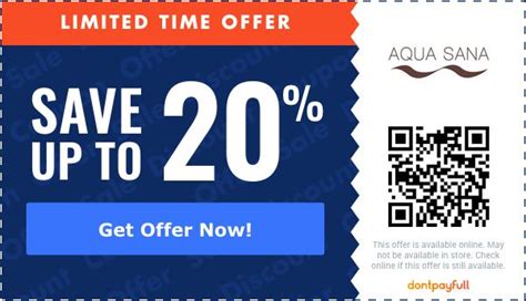 aqua sana discount codes  You can copy and paste each code to find the best discount for your purchase