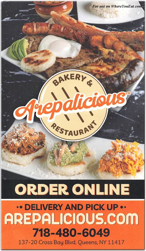 arepalicious menu  137-20 Crossbay Blvd, Ozone Park, New York, 11417, United States