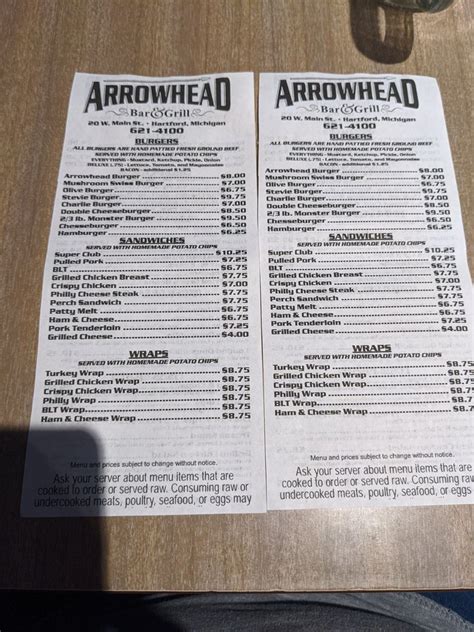 arrowhead bar hartford mi  Share it with friends or find your next meal