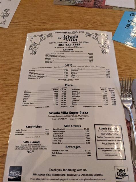 arvada villa menu Arvada Villa Italian Restaurant details with ⭐ 73 reviews, 📞 phone number, 📍 location on map