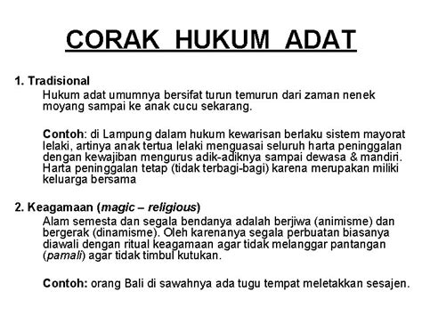 asas hukum adat H