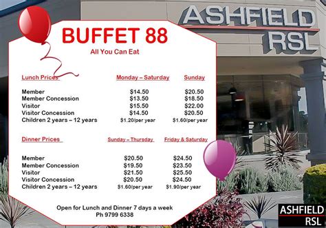 ashfield rsl buffet price East West BuffetInside Blacktown RSL40 Second AveBlacktown, Sydney