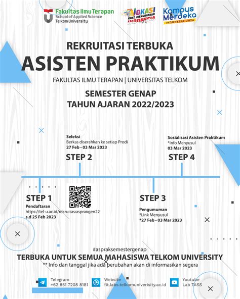 asisten praktikum adalah Persyaratannya adalah mendapatkan nilai A dan minimal sudah semester 3