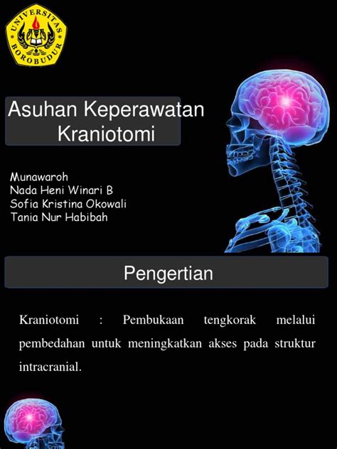 askep post op craniotomy ich  9 januari 2015