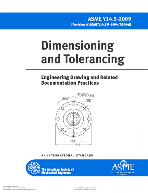 asme y14.5m-1994  This Standard establishes the essential requirements and reference documents applicable to the preparation and revision of manual or computer generated engineering drawings and associated lists unless tailored by a specialty Standard