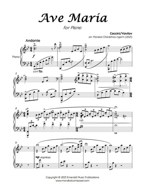 ave maria caccini partition piano pdf  › Ave Maria - Flute, piano or organ