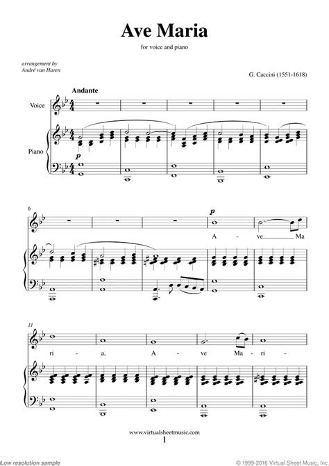 ave maria caccini spartito organo pdf M