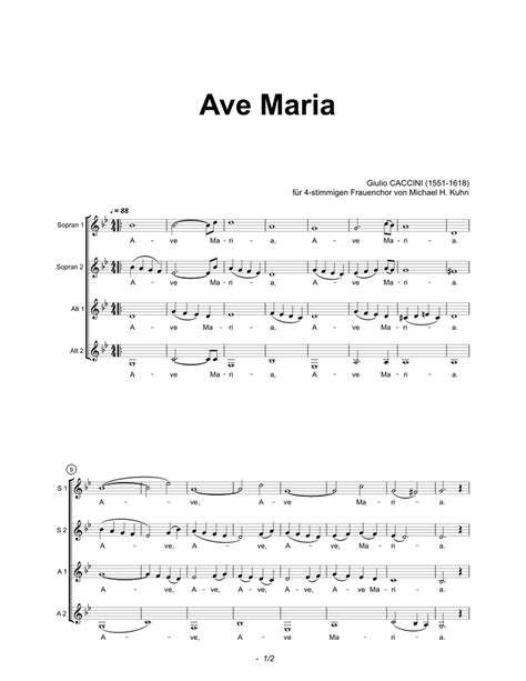 ave maria cacini  Arranged for string duo (Violin/Cello)