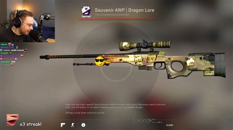 awp dragon lore souvenir price  High risk and high reward, the infamous AWP is recognizable by its signature report and one-shot, one-kill policy