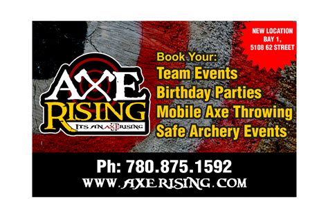 axe rising lloydminster Check Axe Rising in Lloydminster, AB, Unit 1 6202 48 street on Cylex and find ☎ (780) 875-1