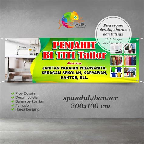 background banner penjahit  Spanduk penjahit contoh spanduk tailor