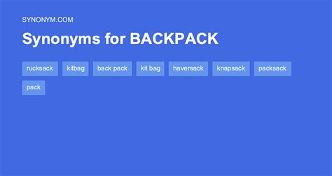 backpacking synonym  1