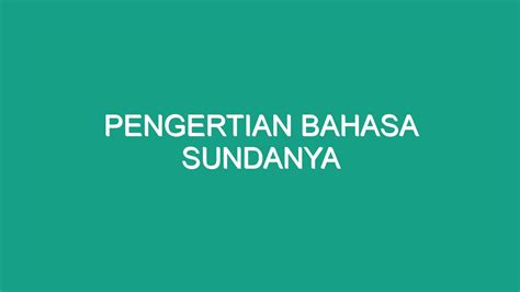 bahasa sundanya minta tolong  Bahasa Sunda adalah bahasa