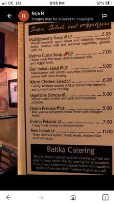 batika india bistro menu 