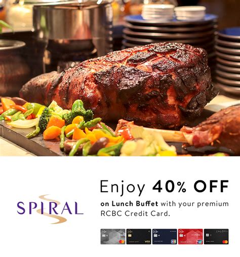 bdo deals spiral buffet  From the lunch’s regular rate of P3,100, you can get it for P2,350, while for the dinner rates, the price drops from P3,900 to P3,185