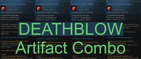 bdo deathblow  Last updated Oct 31, 2023 at 2:16PM | Published on Feb 28, 2022 | Alchemy, Artifacts & Lightstones, Black Desert