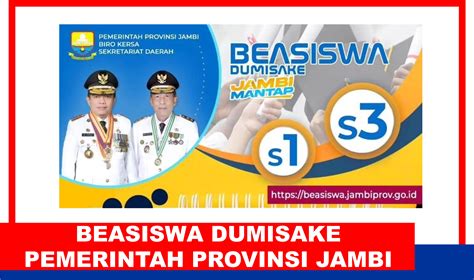 beasiswa s2 provinsi jambi 2023  Berikut ini 6 beasiswa kuliah gratis jenjang D3 sampai S3 tahun 2023: 1