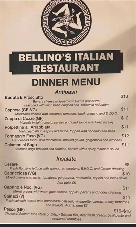 bellino's italian restaurant rockport menu Bellino's Restaurant in Corpus Christi, Texas