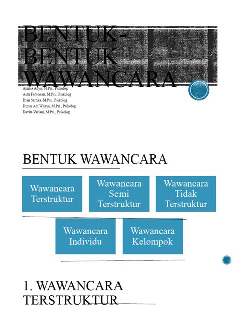 bentuk bentuk wawancara Si