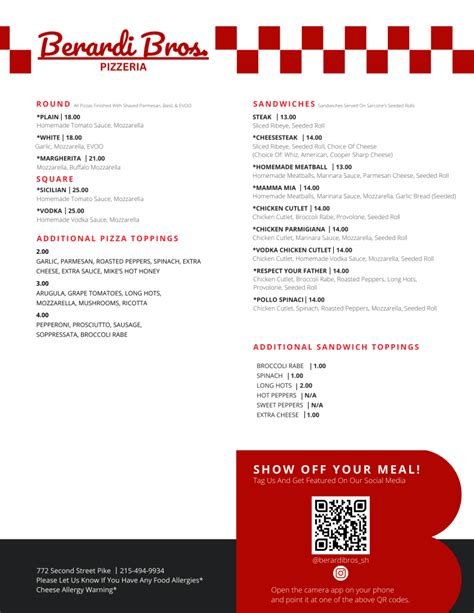 berardi brothers pizza menu 99