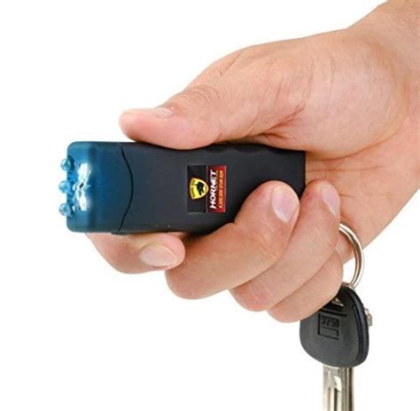 best keychain stun gun  Next on our list of amazing self defense products for women is the SABRE Red Pepper Spray Keychain with quick release design