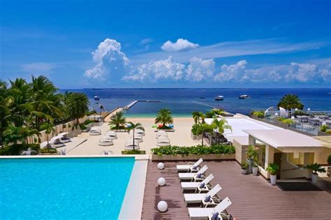 best resorts in mactan cebu  Which beach hotels in Mactan Island have rooms with great views?The bathroom was gigantic, modern with natural lighting from the huge sky lights