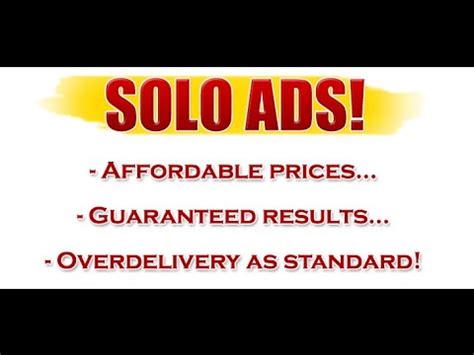 best solo ads provider 2021  These solo ad providers have yielded me and my son the best possible results