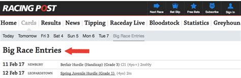 big race entries racing post  Stud Record Sales Record Pedigree Form Stats Quotes Sales Notes