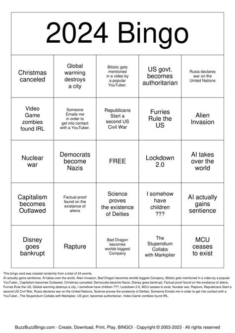2024 bingo. Users share their bingo cards with nine gaming predictions for 2024 and discuss them in this forum thread. See the rules, examples, and possible outcomes for … 