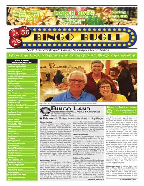 bingo bugle phoenix 2018