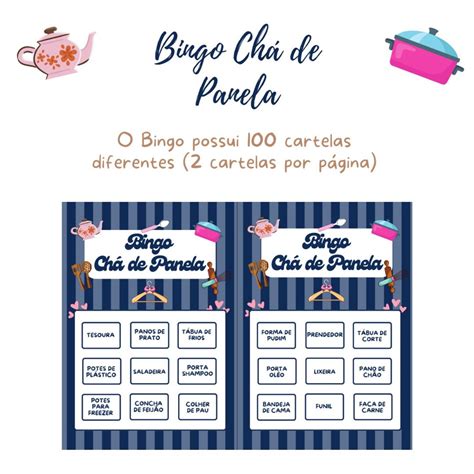 bingo chá de panela pdf  Noivas Personalizadas 