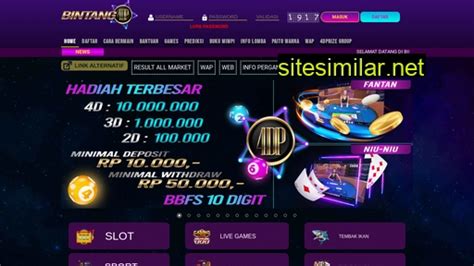 bintang4dp wish you lucky  Judi slot online merupakan games yang paling banyak dicari saat ini mengingat nilai taruhan yang murah dan nilai jekpot yang di janjikan juga begitu besar bisa hingga 50x lipat dari modal BINTANG 4DP TOGEL dan hal tersebut yang membuat slot pulsa online begitu booming