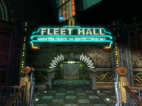 bioshock fleet hall theater locked door  Call the elevator to you via the button on the wall and be ready for a few splicers that invade the room from the stairs to the north